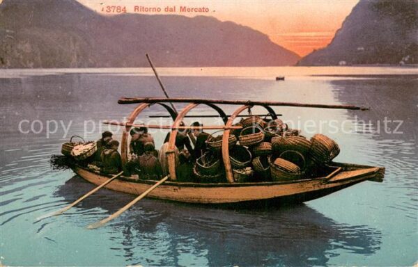 Lugano Lago di Lugano Barca ritorno dal Mercato