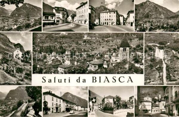 Biasca Orts und Teilansichten Panorama