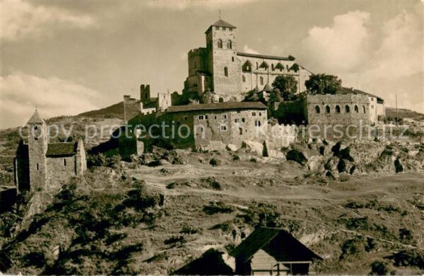 Sion  Sitten VS Le Chateau de Valere cote nord et la Ch