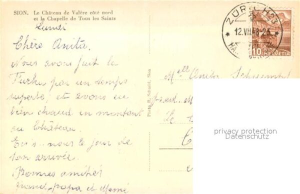 Sion  Sitten VS Le Chateau de Valere cote nord et la Ch – Bild 2