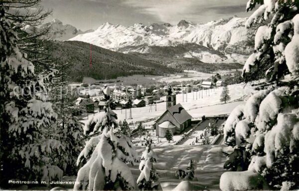 Pontresina Panorama mit Julierkette