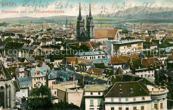 Basel BS Panorama von der Elisabethenkirche
