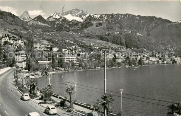 Clarens  Montreux VD Vue sur les Rochers de Naye et Dent de