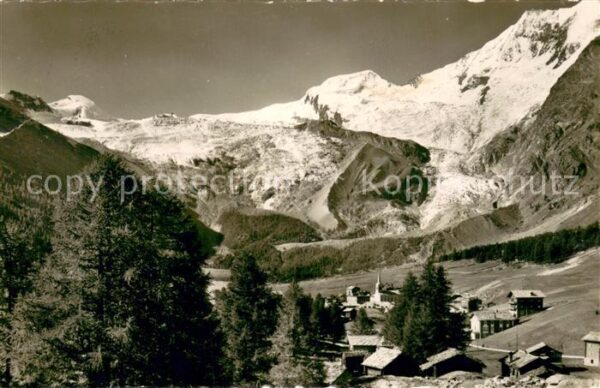 Saas-Fee mit Allalinhorn Alphubel Täschhorn
