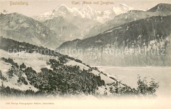 Beatenberg Landschaftspanorama mit Eiger Mönch und