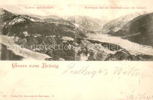 Bruenig BE Kurhaus und Passhöhe Meyringen Haslital