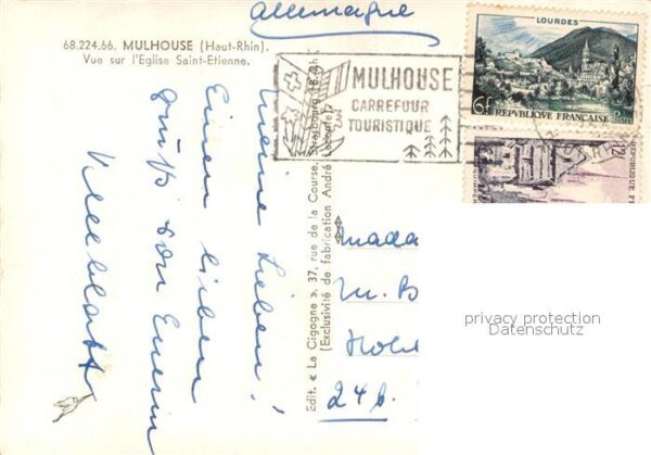 Mulhouse Muehlhausen Vue sur l Eglise Saint Etienne – Bild 2