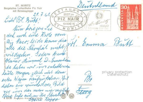 St Moritz GR Bergstation Luftseilbahn Piz Nair mit B – Bild 2