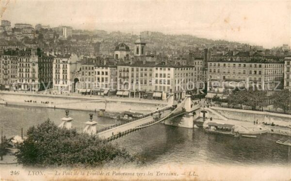 Lyon France Pont de la Fouillé et panorama vers les