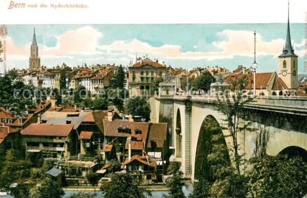 Bern BE Stadtbild mit Nydeckbrücke