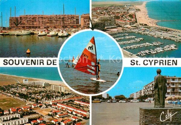 Saint-Cyprien 66 Plage Le port Vue Generale Port Cypriano Boul