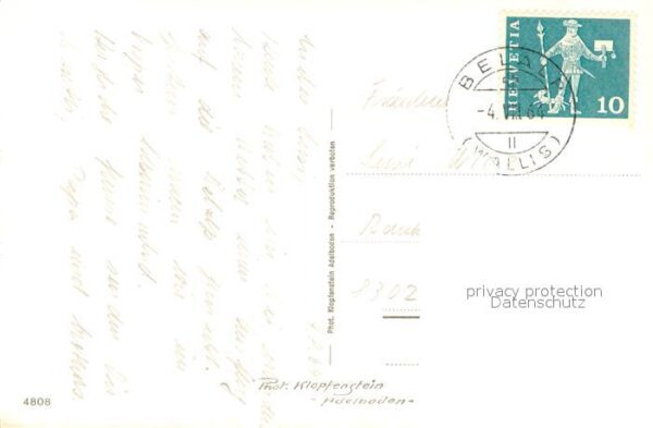 Brig Brigue VS Bergkreuz Fletschhorn Aletschgletscher – Bild 2