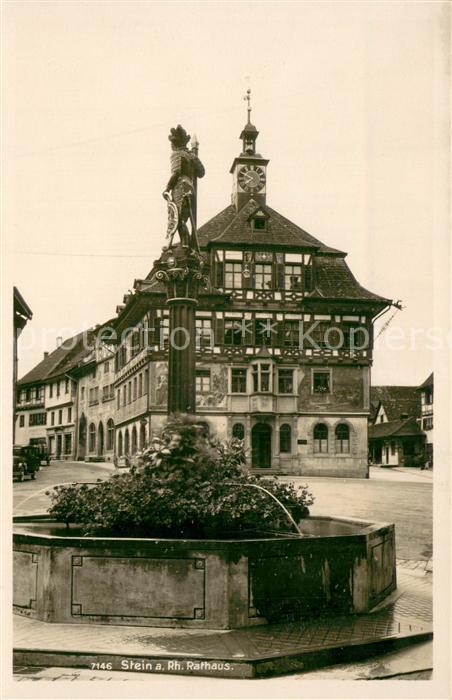 Stein Rhein SH Rathaus mit Brunnen