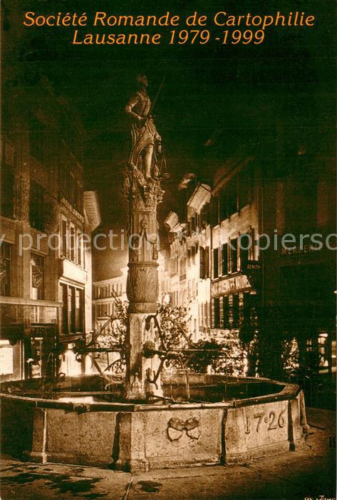 Lausanne VD Societe Romande de Cartophilie Brunnen