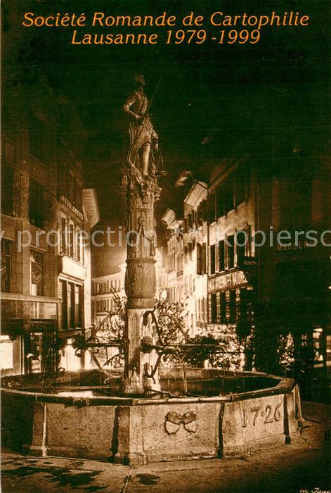 Lausanne VD Societe Romande de Cartophilie Brunnen