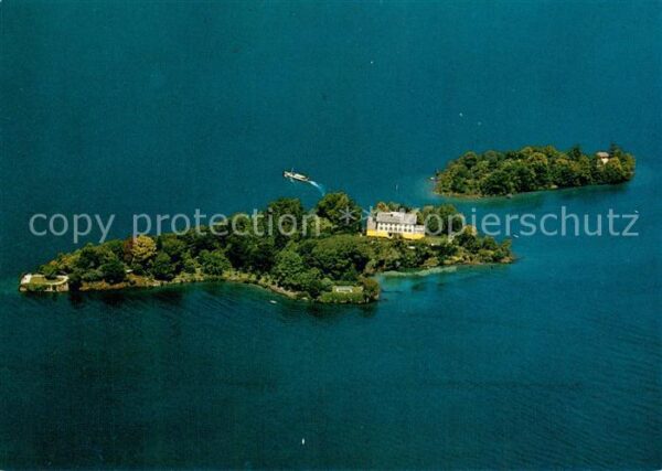 Brissago Lago Maggiore Giornali e Tobacchi Fliegeraufnahme