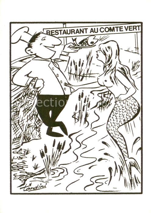 Sion  Sitten VS Restaurant Au Comte Vert Karikatur