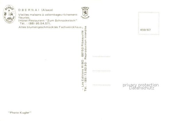 Obernai Bas Rhin Altes blumengeschmücktes Fachwerkhaus – Bild 2