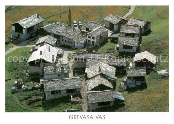 Grevasalvas GR Dorfansicht von Oben