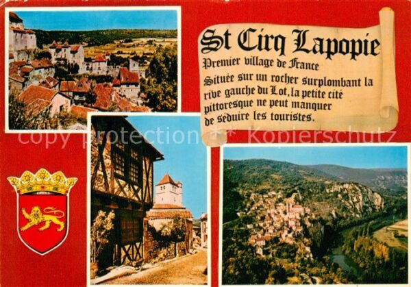 Saint-Cirq-Lapopie Village sur un rocher rive gauche du Lo