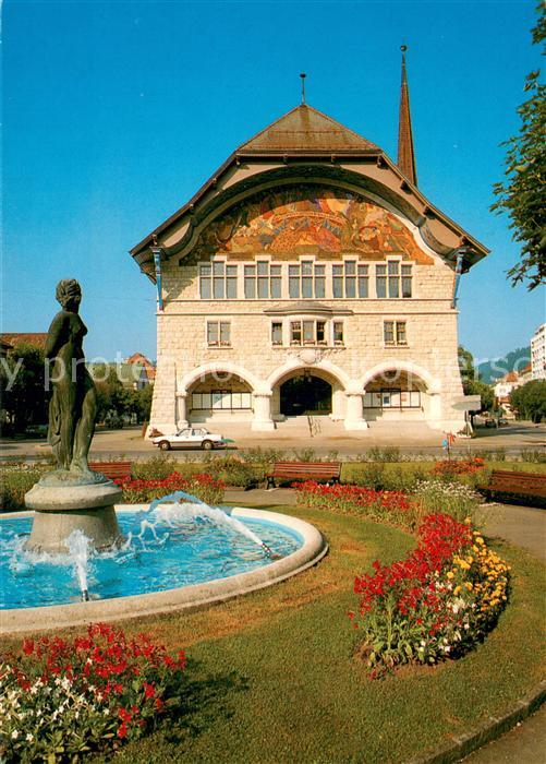 Le Locle NE Hôtel de Ville Fresque de Ernest Bieler