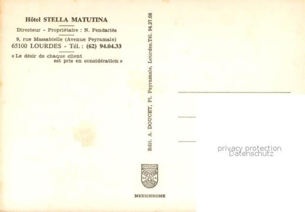 Lourdes Hautes Pyrenees Hotel Stella Matutina – Bild 2