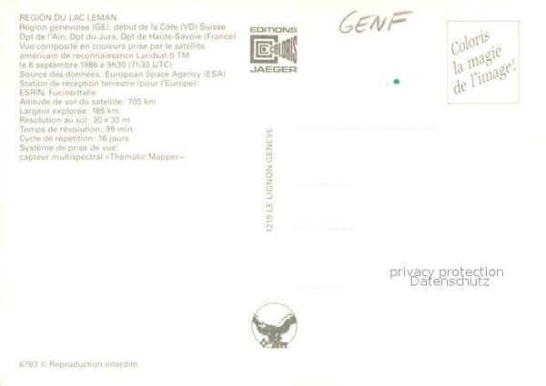 Genf  Geneve GE Region du Lac Leman Vue aerienne – Bild 2