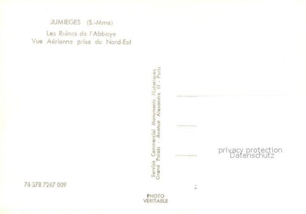Jumieges Fliegeraufnahme Les Ruines de l Abbaye – Bild 2