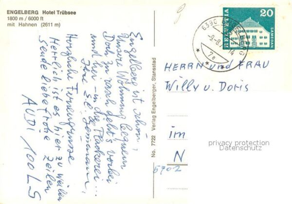 Engelberg  OW Hotel Trübsee m. Berg Hahnen – Bild 2