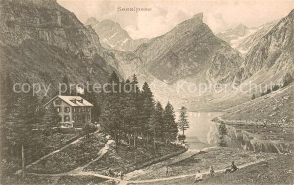 Seealpsee Saentis IR Berghütte Appenzeller Alpen