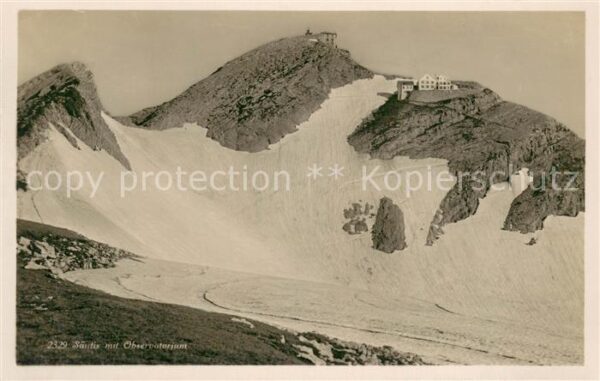 Saentis AR Blick zum Observatorium Berghaus Appenz