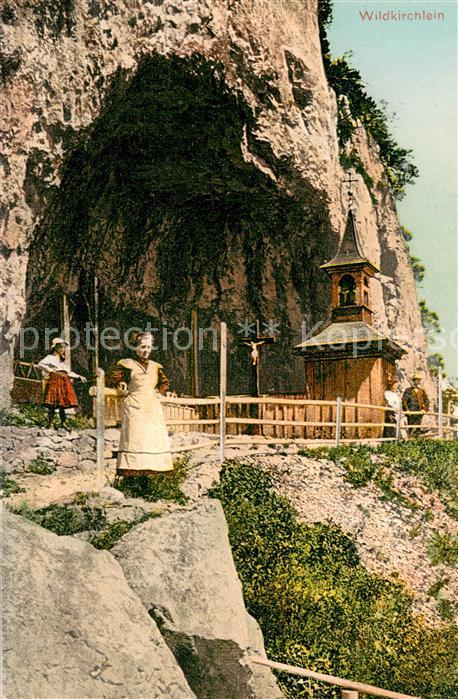 Wildkirchli Weissbad IR Höhleneingang Appenzeller Alpen