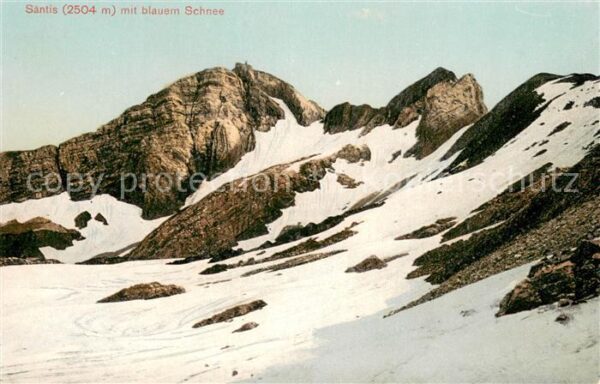Saentis AR mit blauem Schnee Bergwelt Appenzeller