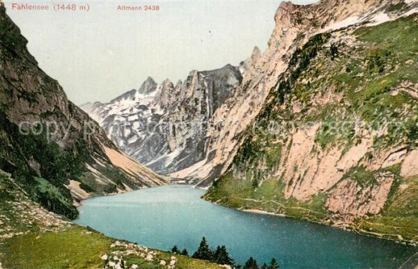 Faehlensee IR Bergsee mit Altmann Alpstein Appenzelle