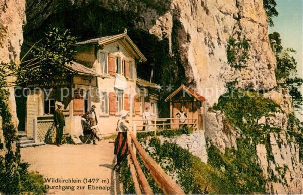 Wildkirchli Weissbad IR Durchgang zur Ebenalp Berggasthaus Appe