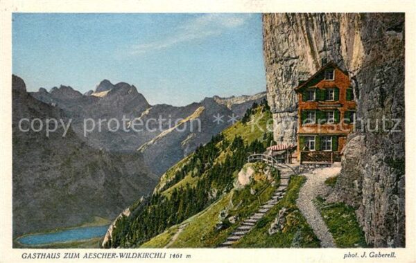 Wildkirchli Weissbad IR Berggasthaus zum Aescher Bergsee Appenz