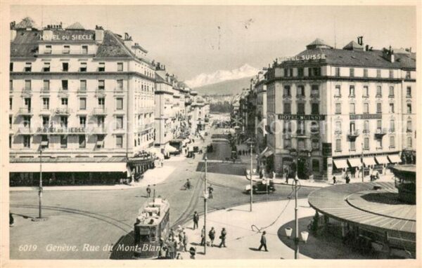 Geneve GE Rue du Mont Blanc Tram