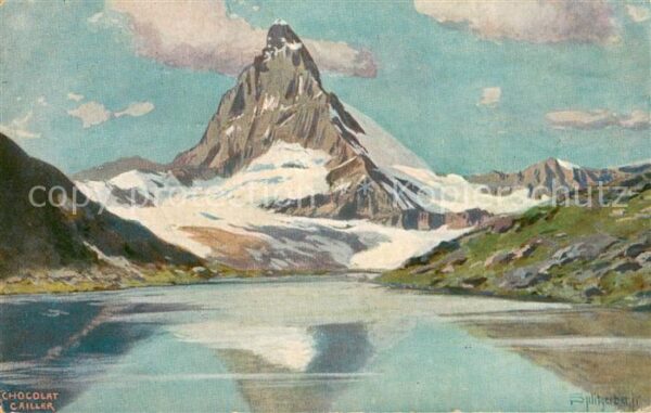 Matterhorn Mont Cervin 4478m VS Künstlerkarte