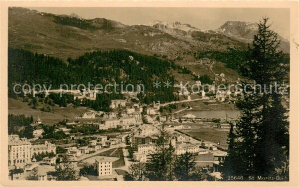 St Moritz Bad GR Panorama Alpen