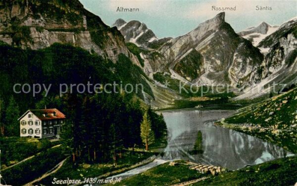 Seealpsee Saentis IR Berghotel am See mit Altmann Rossmad Sä