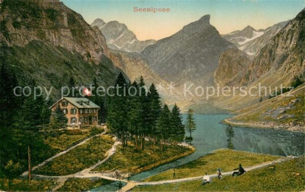 Seealpsee Saentis IR Berghotel Bergsee Appenzeller Alpen