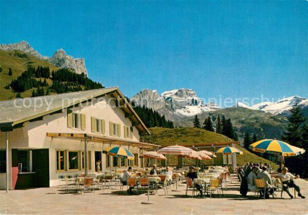 Engelberg  OW Bergrestaurant Brunni Sonnenterrasse Al