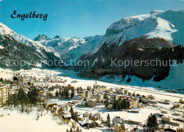 Engelberg  OW Winterpanorama mit Spannörter und Titli