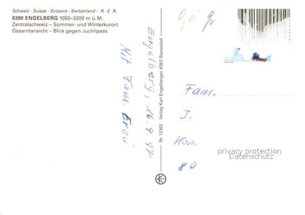 Engelberg  OW Gesamtansicht Blick gegen Juchlipass Al – Bild 2