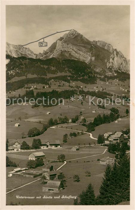 Unterwasser  Toggenburg SG Fliegeraufnahme mit Säntis und Schafber