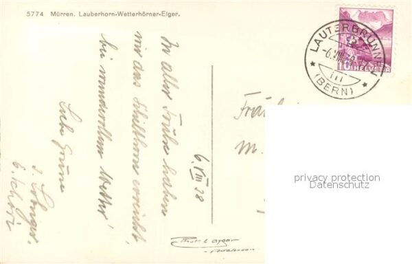Muerren BE Lauberhorn Wetterhörner Eiger – Bild 2