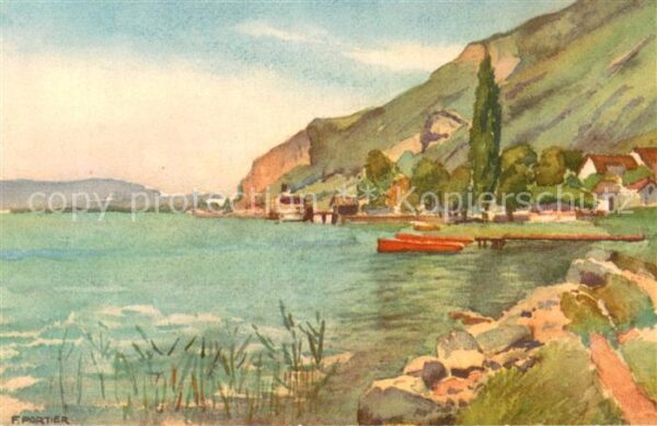 Veyrier-du-Lac Panorama Künstlerkarte