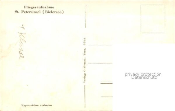 St Petersinsel im Bielersee Fliegeraufnahme – Bild 2