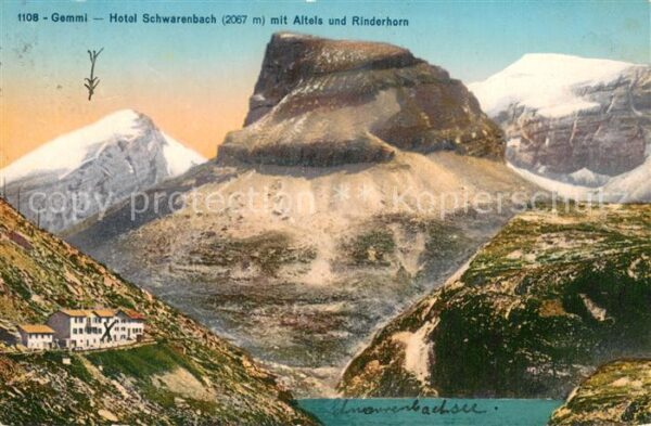 Gemmi VS Hotel Schwarenbach mit Altels und Rinde