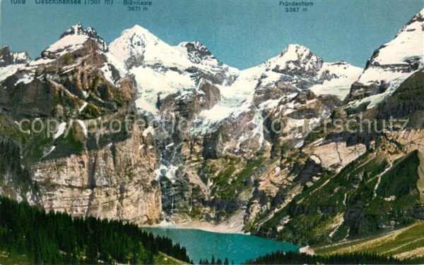 Oeschinensee mit Blümlisalp und Fründenhorn